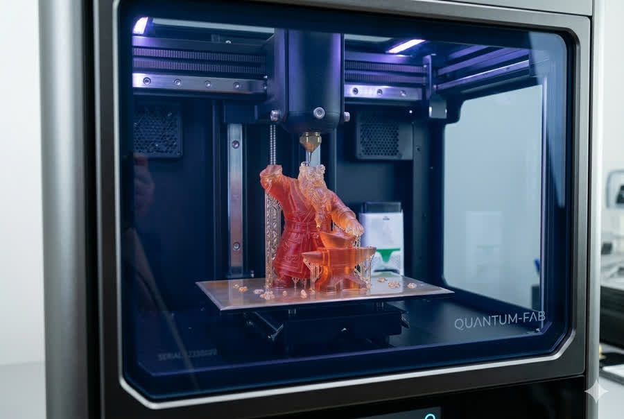 Resin 3D printing in progress